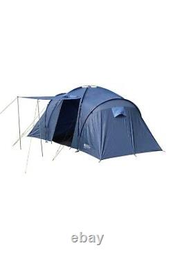 Mountain Warehouse Holiday 4 Person Dome Tent Large Sturdy for Camping Hiking