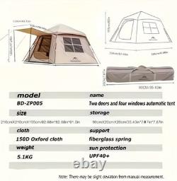 Mountainhiker automatic pop up camping tent black 2p waterproof pu2000 uv protec