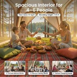 NAIZEA Inflatable Tents Blow Up Tent Waterproof Air Glamping 4 6 Person withPump