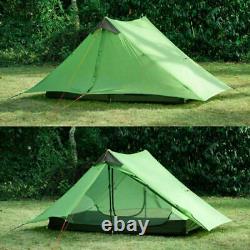 NEW 3F Lanshan 2 Ultralight 2Person Wild Camping Tent Lightweight 3 Season Green