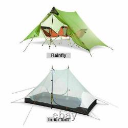 NEW 3F Lanshan 2 Ultralight 2Person Wild Camping Tent Lightweight 3 Season Green