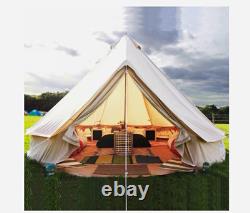 NEW 5M Bell Tent Canvas Yurt Large Family Camping Glamping Tent Boxed
