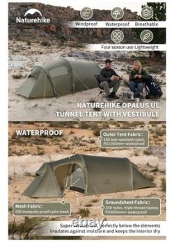 Naturehike Opalus 2 UL Tent Lightweight 2 Person Hiking / Trekking Large Porch