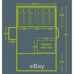 New 2018 Kampa Bergen 6 Berth Large Air Pro person man family inflatable tent