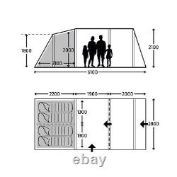 New 2021 Kampa Hayling 4 AIR Pro 4 man Berth Person Inflatable Large Tent