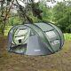 New 4/5 Person Lightweight Pop-up Camping Tent Grey Waterproof Family Outdoor Uk