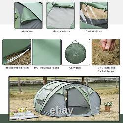 New 4/5 Person Lightweight Pop-up Camping Tent Grey Waterproof Family Outdoor UK