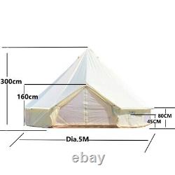 New 900D Oxford 5M Bell Tent Glamping Yurt Tent for Family Camping All Seasons