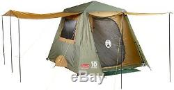 New Coleman Instant Up 4 Person Outdoor Camping Hiking Gold Full Fly Family Tent