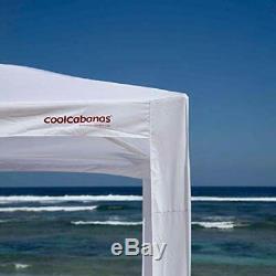 New Cool Cabanas UPF50, Providing 50+UV Protection, 8Pockets White-Large Size