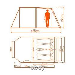 New Eurohike Air 400 Quick Assembly Weatherproof 4-Person Tent