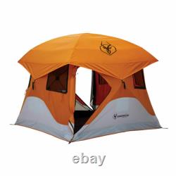 New Gazelle 4-Person 61 sq ft 90 Seconds Pop-Up Tent Orange/Gray