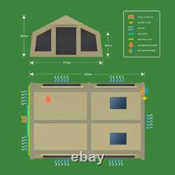 New HOLAWILD MACHU PICCHU INFLATABLE 4 SEASON LODGE TENT LARGE BEIGE