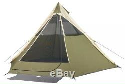 New Large Outdoor 4 5 6 7 8 PERSON TEEPEE TIPI TENT WATERPROOF Khaki