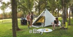 New Large Outdoor 4 5 6 7 8 PERSON TEEPEE TIPI TENT WATERPROOF Khaki