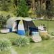 New Style Outsunny 2-3 Man Camping Tent And Bedroom Living Room / Porch Green
