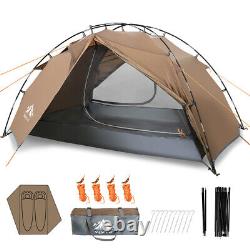 Night Cat 2 Person Tent Double Layers Two Doors Camping Tent For 4 Season Hiking