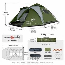 Night Cat 3-4 Man Pop Up Tent Waterproof and Easy Set Up Automatic double layer Night Cat 3-4 Man Pop Up Tent Waterproof and Easy Set Up Automatic double layer