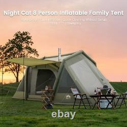 Night Cat Large Family Air Tent 8 Berth Inflatable Camping Tent with Living Area