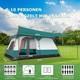 Northix Camping Tent 2 Room Large Family Shelter With Porch 8-10 Person Awning