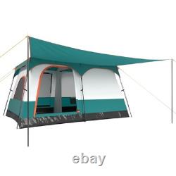 Northix Camping Tent Large 8-10 Person 2 Room Family Shelter with Awning and Bag
