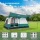 Northix Camping Tent Large Family 8 To 10 Person 2 Rooms With Awning And Floor