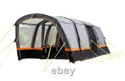 OLPRO 4 Person Inflatable Tent Blakedown Breeze Air Beam Family Camping Grey