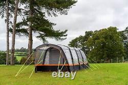 OLPRO 4 Person Inflatable Tent Blakedown Breeze Air Beam Family Camping Grey