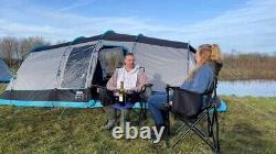 OLPRO Stafford 6.0 Grey Tunnel Tent 6 Person, Waterproof, Mesh Screen, 2 Doors