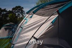 OLPRO Stafford 6.0 Grey Tunnel Tent 6 Person, Waterproof, Mesh Screen, 2 Doors