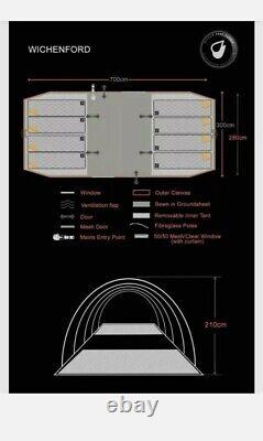 OLPro Wichenford Breeze 8 Berth Tunnel Tent