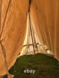 Old Large Canvas Tent & Old Leather Bag Needs Restoring