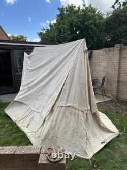 Old Large Canvas Tent & Old Leather Bag Needs Restoring