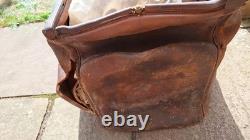 Old Large Canvas Tent & Old Leather Bag Needs Restoring