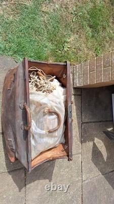 Old Large Canvas Tent & Old Leather Bag Needs Restoring