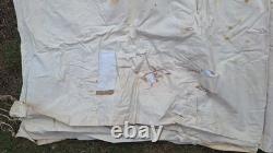 Old Large Canvas Tent & Old Leather Bag Needs Restoring