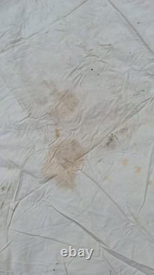 Old Large Canvas Tent & Old Leather Bag Needs Restoring