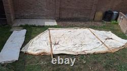 Old Large Canvas Tent & Old Leather Bag Needs Restoring