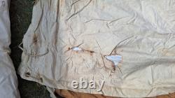 Old Large Canvas Tent & Old Leather Bag Needs Restoring