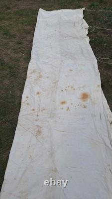 Old Large Canvas Tent & Old Leather Bag Needs Restoring