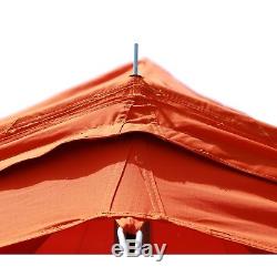 Orange 5M Large Window Bell Tent Waterproof Canvas Camping Beach Glamping Tent