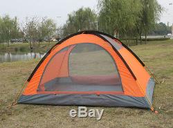 Orange Tent Double Layer 2 Person 4 Season Outdoor Camping Wind Snow Skirt Light