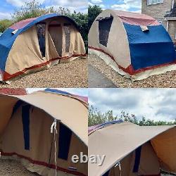 Original Cabanon half moon frame tent, heavy duty canvas, 4 berth, top of range