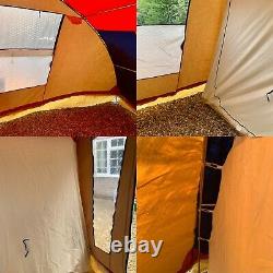 Original Cabanon half moon frame tent, heavy duty canvas, 4 berth, top of range