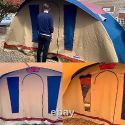 Original Cabanon half moon frame tent, heavy duty canvas, 4 berth, top of range
