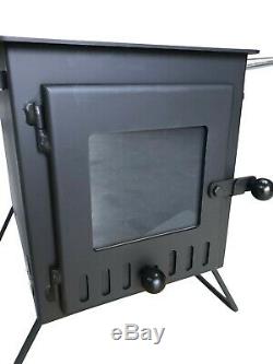 Outbacker Firebox Vista- Large Window Portable Wood Burner Free Bag