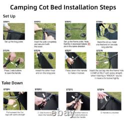 Outdoor 1 Person Foldable Camping Tent Cot Bed Sleeping Bed With Rain Covers