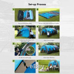 Outdoor 5-8 Person Large Camping Family Tent Waterproof Fiberglass Outdoor Hike
