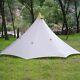 Outdoor Camping Teepee Silicon Coated Pyramid Large Waterproof Hiking Tents