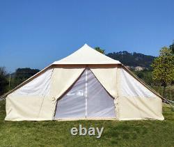 Outdoor Large Glamping Safari Bell Tent Of 5X4M Toureg Tent With Double Door